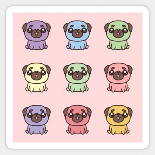 Cute Pug Set Magnet